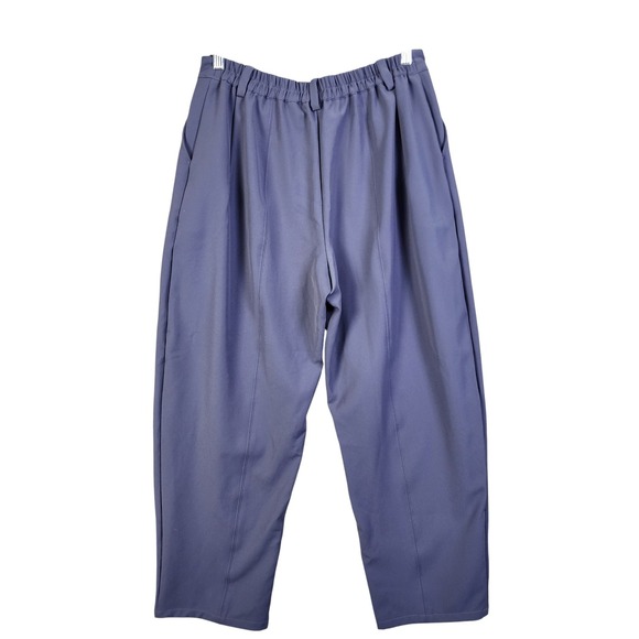 Halara Womens Mid Rise Side Pocket Barrel Leg Work Pants Size Large Purple Work - Picture 4 of 11